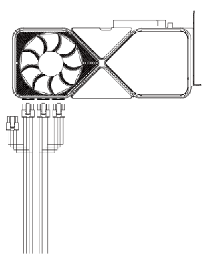 a. Two PCIe Cables for Three PCIe Power Connectors